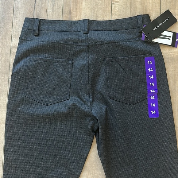 NWT Andrew Marc Womens Ponte Stretch Pant #574907 Charcoal / Black Sz 14 - Picture 7 of 7